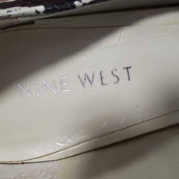 (6M) Nine West Reptile Print Pointy Toe Heels Textured Date Night Fancy - Picture 5 of 14